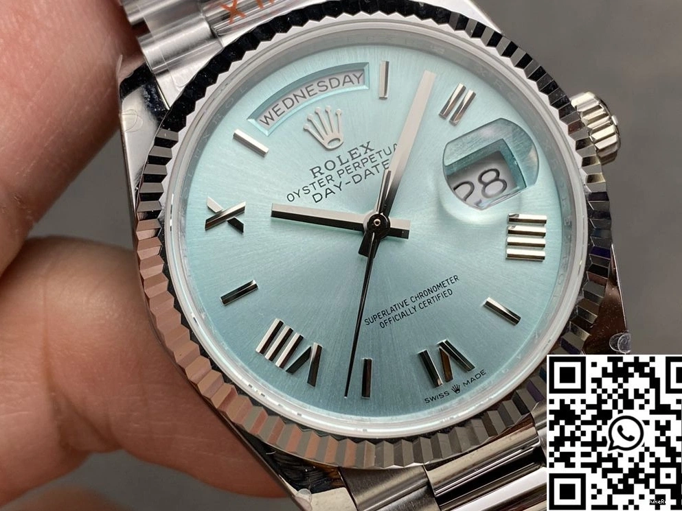 Steel Tungsten White Rolex M128236-0018 36mm Dial v5 Date Day QF Factory 1226